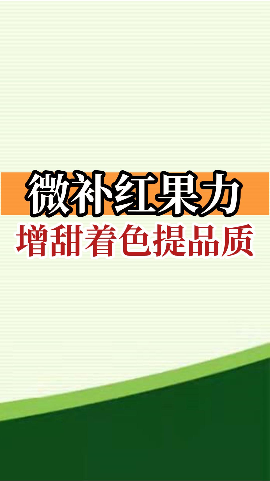 微補(bǔ)紅果力，增甜著色提品質(zhì)